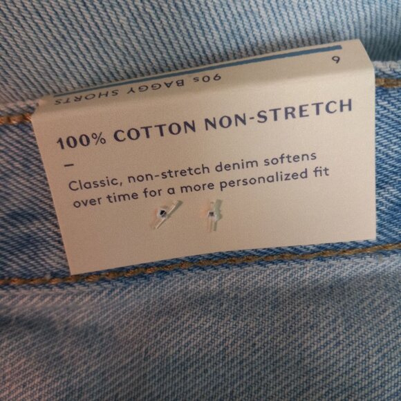 Universal Thread Size 6 Shorts Womens Light Wash Denim Jean Recycled Cotton NEW - Picture 9 of 10